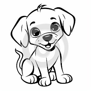 Puppy Coloring Page: High Quality Photo Style With Charming Sketches
