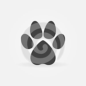 Puppy Dog Paw Print vector concept simple icon or sign