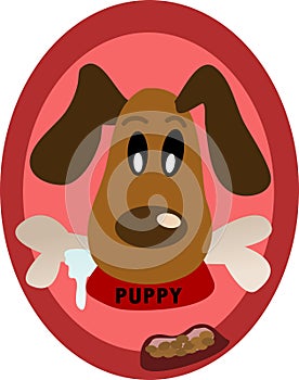 Puppy icon image with bone