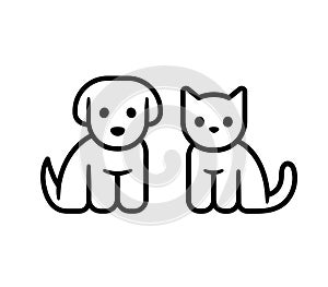 Puppy and kitten icon