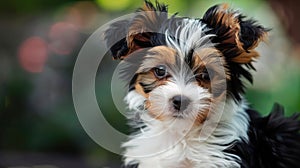 Puppy Perfection: A Biewer Terrier\'s Innocent Gaze