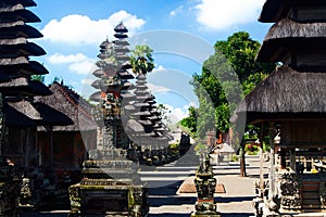 View on Hindu temple with traditional puras photo