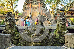 Pura Taman Kemuda Saraswati Temple in Ubud, Bali island, Indonesia