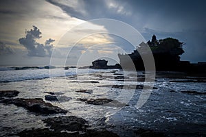 Pura Tanah Lot temple at sunset, Bali, Indonesia