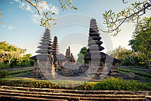 Pura temple in Bali, Indonesia, HIndu religion with temples and worshipping palace