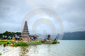 Pura Ulun Danu Bratan, Hindu temple on Bratan lake, Bali, Indonesia