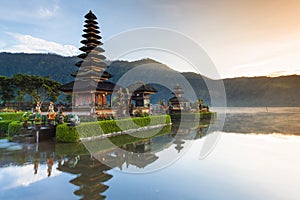 Pura Ulun Danu Bratan at sunrise, Bali