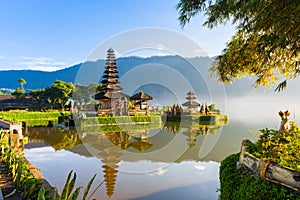 Pura Ulun Danu Bratan at sunrise, Bali, Indonesia