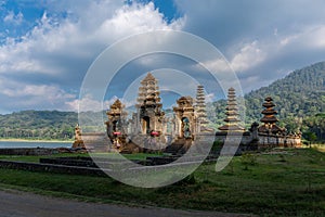 Pura Ulun Danu Bratan Temple at Dusk in Bali