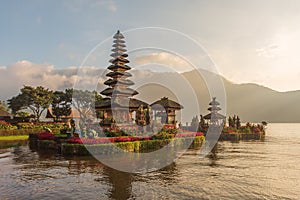 Pura Ulun Danu Bratan temple on the island of Bali Indonesia.