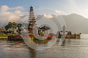 Pura Ulun Danu Bratan temple on the island of Bali Indonesia.