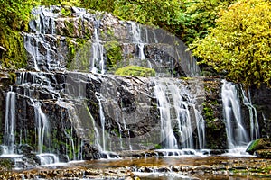 Purakaunui Falls. The cascading waterfalls