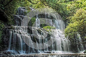 Purakaunui Falls (waterfall), The Catlins, New Zealand