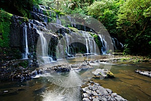Purakaunui Waterfalls, The Catlins, Southland, Aotearoa / New Zealand photo