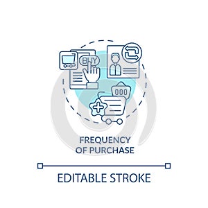 Purchase frequency concept icon