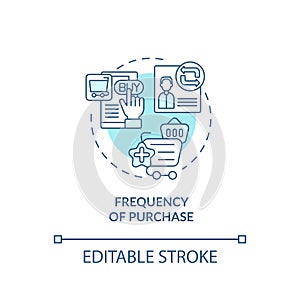 Purchase frequency concept icon