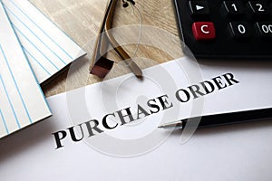 Purchase order document
