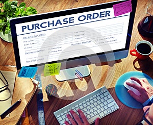 Purchase Order Online Form Deal Concept