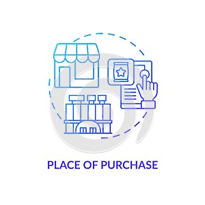 Purchase place concept icon