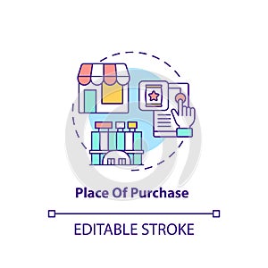Purchase place concept icon