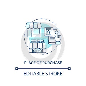 Purchase place concept icon