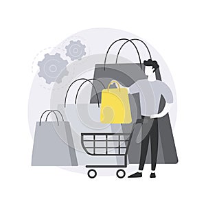 Purchasing habits abstract concept vector illustration.