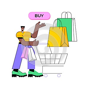 Purchasing habits abstract concept vector illustration.