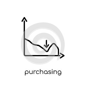 purchasing managers ' index (pmi) icon. Trendy modern flat linear photo