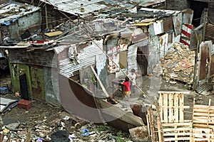 Pure Argentine poverty in slum in Buenos Aires