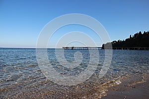 Pure. Bay And Long Wooden Bridge