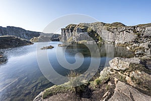Pure blue sky over Foggintor Quarry photo