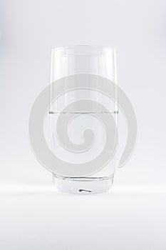 Pure Clean Glass of Water Simple Minimalistic White Background N