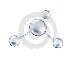 Pure collagen molecule structure from spheres illustration