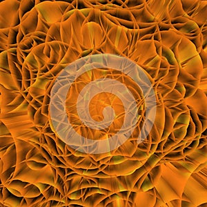 Pure composition of orange explosion of circles