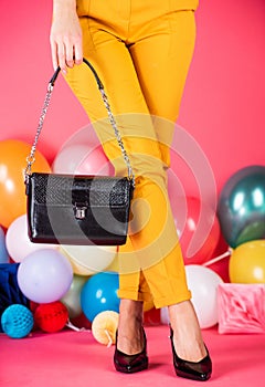 pure elegance. fashion accessory. colorful party balloons. shoes fashion shop.