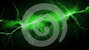 Pure energy and electricity with green powerful bolts power background