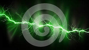 Pure energy and electricity with green powerful bolts power background