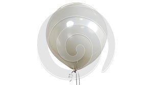 Pure Freedom: Symbolic White Balloon Isolated on Cutout Background - This title highlights the concept of freedom and purity