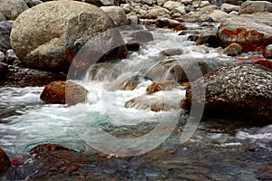 Pure fresh waterfall in a Himalayan river