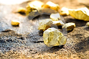 Pure gold ore found in the mine