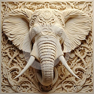 Pure Ivory Textured Picture With Higher Visibility At The Center