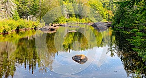 Pure Lake at Doncaster in Laurentides mountains