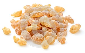 Pure Organic Frankincense Resin isolated on white