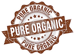 pure organic seal. stamp