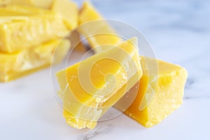Pure organic yellow beeswax for natural beauty and D.I.Y. project