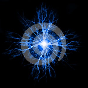 Pure Power and Electricity Blue Plasma Electrical Engergy