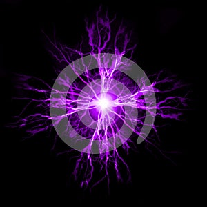 Pure Power and Electricity Purple Plasma Electrical Engergy