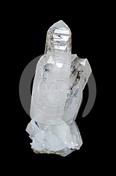 Quartz Crystal on black background