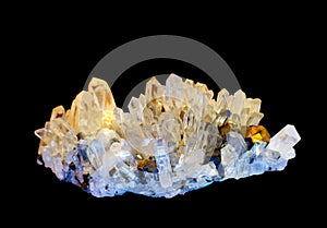 Quartz Crystal on black background