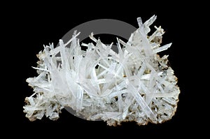 Quartz Crystal on black background